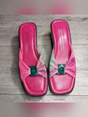 Donald J. Pliner Pink Tie-Dye Slide Sandles. Sz 7.5